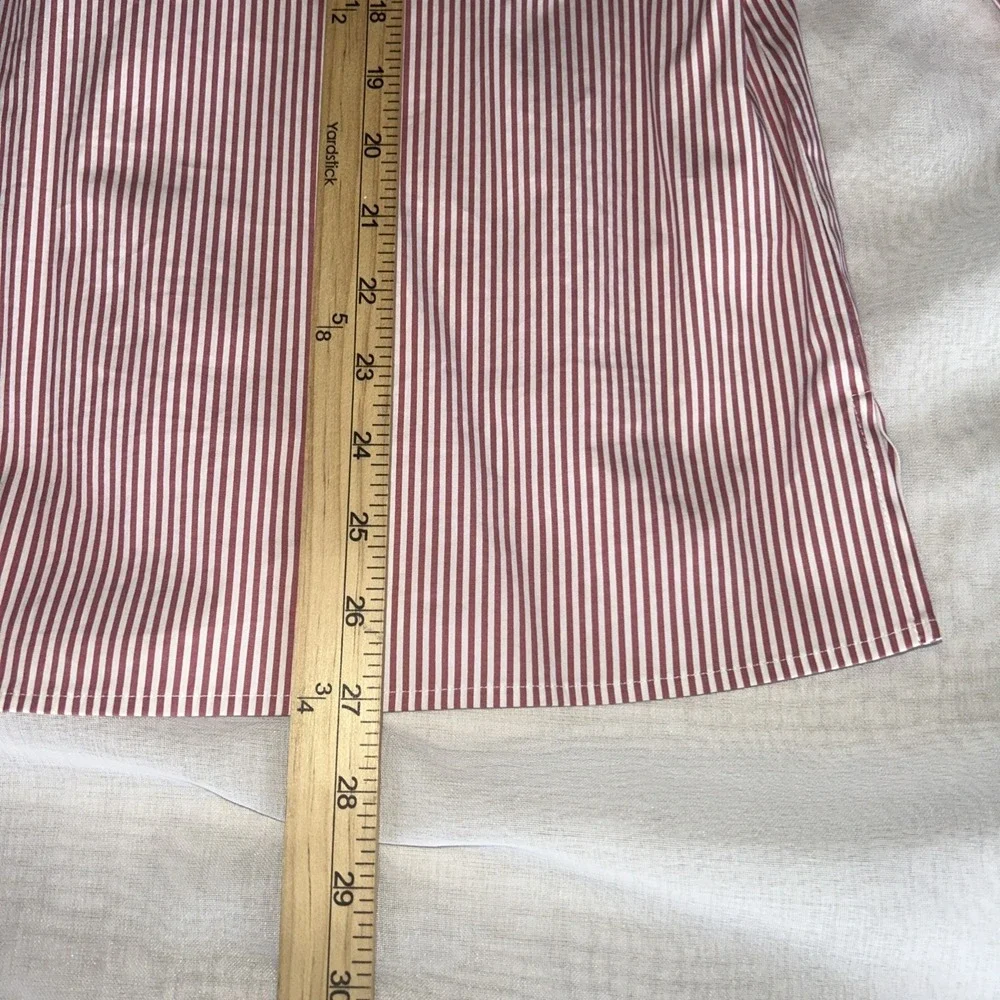 Lafayette 148 New York Striped Button Down Shirt Blouse Long Sleeve Medium - Picture 4 of 6